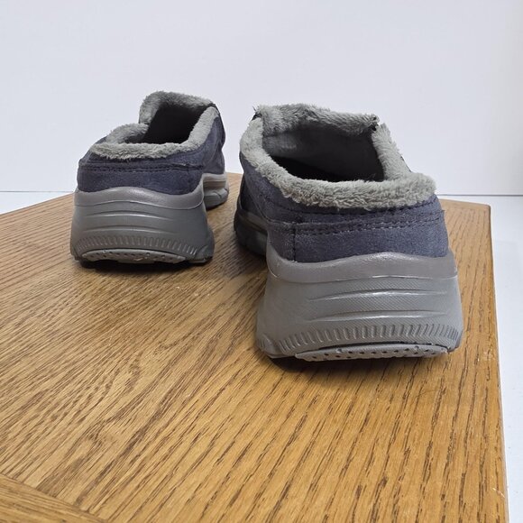 Skechers Clog Shoes Womens Size 6 Suede Faux Fur Slip On Slippers Memory Foam - Picture 4 of 9